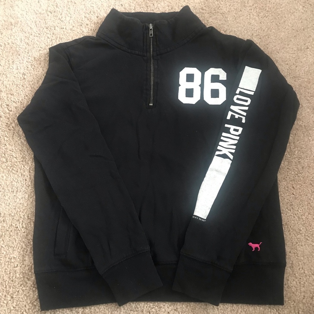🖤SOLD PINK Victoria’s Secret SOLD 🖤Half Zip Sweatshirt